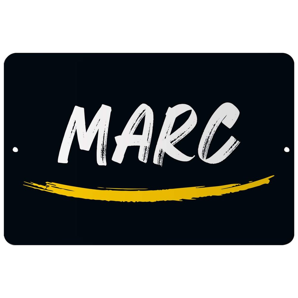 Makoroni - Marc Name 12x18 inc Aluminum Decorative Wall Street Sign