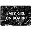 Makoroni - Baby Girl ON Board Africa Design 12x18 inc Aluminum Decorative Wall Street Sign view 1