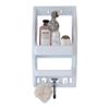 Bath Bliss Multi Hanging Option Shower Caddy | Over the Showerhead | Adhesive Backing | Screw Mount | Organizer | Large Shampoo & Conditioner Bottle Holders | Razor & Loofah Hooks | White view 1