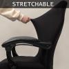 Melaluxe Office Chair Cover - Universal Stretch Desk Chair Cover, Computer Chair Slipcovers (Size: L) - Black view 2