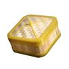 Asian Basket Bamboo with Plastic Banding Square Basket 7inch Kitchen Cooking for Vegetables Dim Sum Dumplings Buns Chicken Fish Meat 2pcs Bamboo Rice view 1