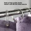 Premium Plastic Shower Curtain Rings Shower Curtain Hooks Gliding on Standard Shower Rods Easy Snap Closure (O Shape,Clear,12Pcs) view 2