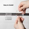 Premium Plastic Shower Curtain Rings Shower Curtain Hooks Gliding on Standard Shower Rods Easy Snap Closure (O Shape,Clear,12Pcs) view 4