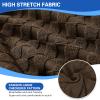 MAXIJIN Latest Recliner Slipcovers for Living Room 4 Pieces Stretch Jacquard Recliner Chair Cover Soft Fitted Recliner Protector with Elastic Bottom for Kids, Pets (Recliner, Dark Coffee) view 3
