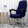 Melaluxe Office Chair Cover - Universal Stretch Desk Chair Cover, Computer Chair Slipcovers (Size: L) - Navy view 2