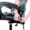 Melaluxe Office Chair Cover - Universal Stretch Desk Chair Cover, Computer Chair Slipcovers (Size: L) - Navy view 4