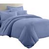 Royal Tradition Solid Bamboo Viscose 7PC California King Size Bedding Set-Duvet Cover and Shams with Bed Sheets, Periwinkle view 1