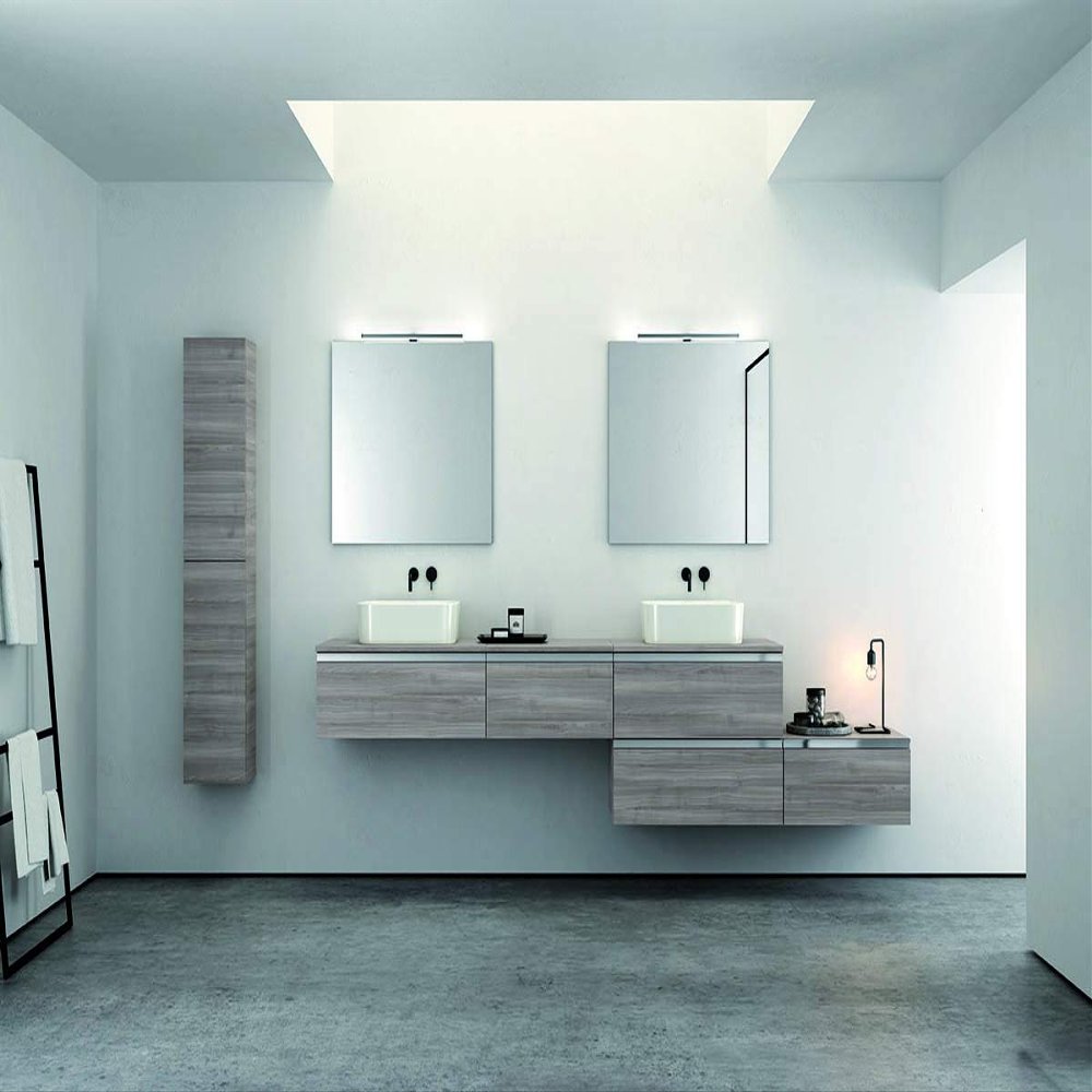 ROYO VIDA 24" 1 Drawer Wall-Mounted Single Bathroom Vanity Set in Sandy Grey