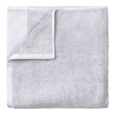 Blomus Riva Organic Terry Cloth Sauna Towel Bath Sheet - Microchip (Light Grey) - 100x200cm / 39x79in