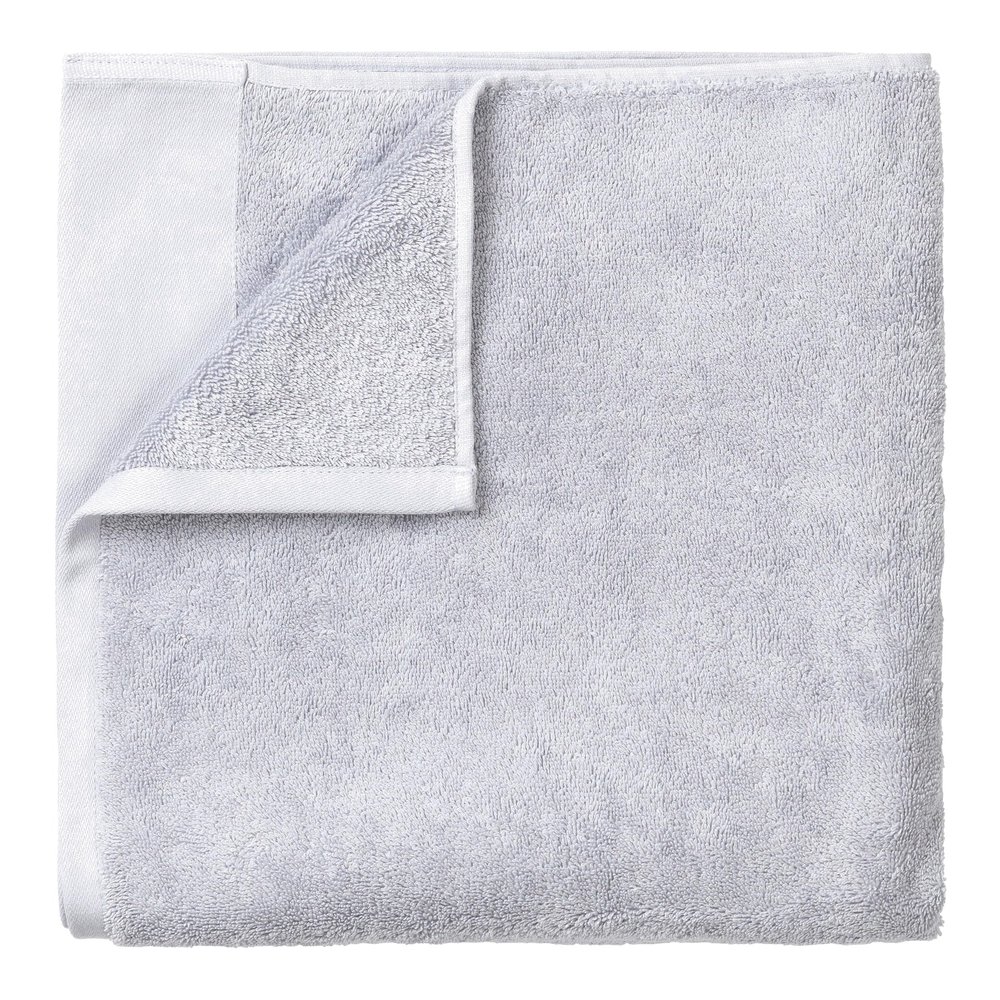 Blomus Riva Organic Terry Cloth Sauna Towel Bath Sheet - Microchip (Light Grey) - 100x200cm / 39x79in