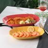 10.4 Inch Macarons Fish Plate Rectangular Plate Ceramic Cutlery Breakfast Fruit Plate Snack Plate-10 inch red fish dish_10 inches 26.5cm view 2