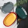10.4 Inch Macarons Fish Plate Rectangular Plate Ceramic Cutlery Breakfast Fruit Plate Snack Plate-10 inch red fish dish_10 inches 26.5cm view 3