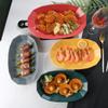 10.4 Inch Macarons Fish Plate Rectangular Plate Ceramic Cutlery Breakfast Fruit Plate Snack Plate-10 inch red fish dish_10 inches 26.5cm view 4