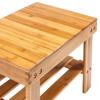 Bamboo Step Stool for Kids Children Adult, Anti-Slip Lightweight Chairs Seat with Storage Shelf/Foot Pads,Multfunctional for Bathroom,Living Room,Bedroom,Laundry Room or Garden (Wood, Large) view 4