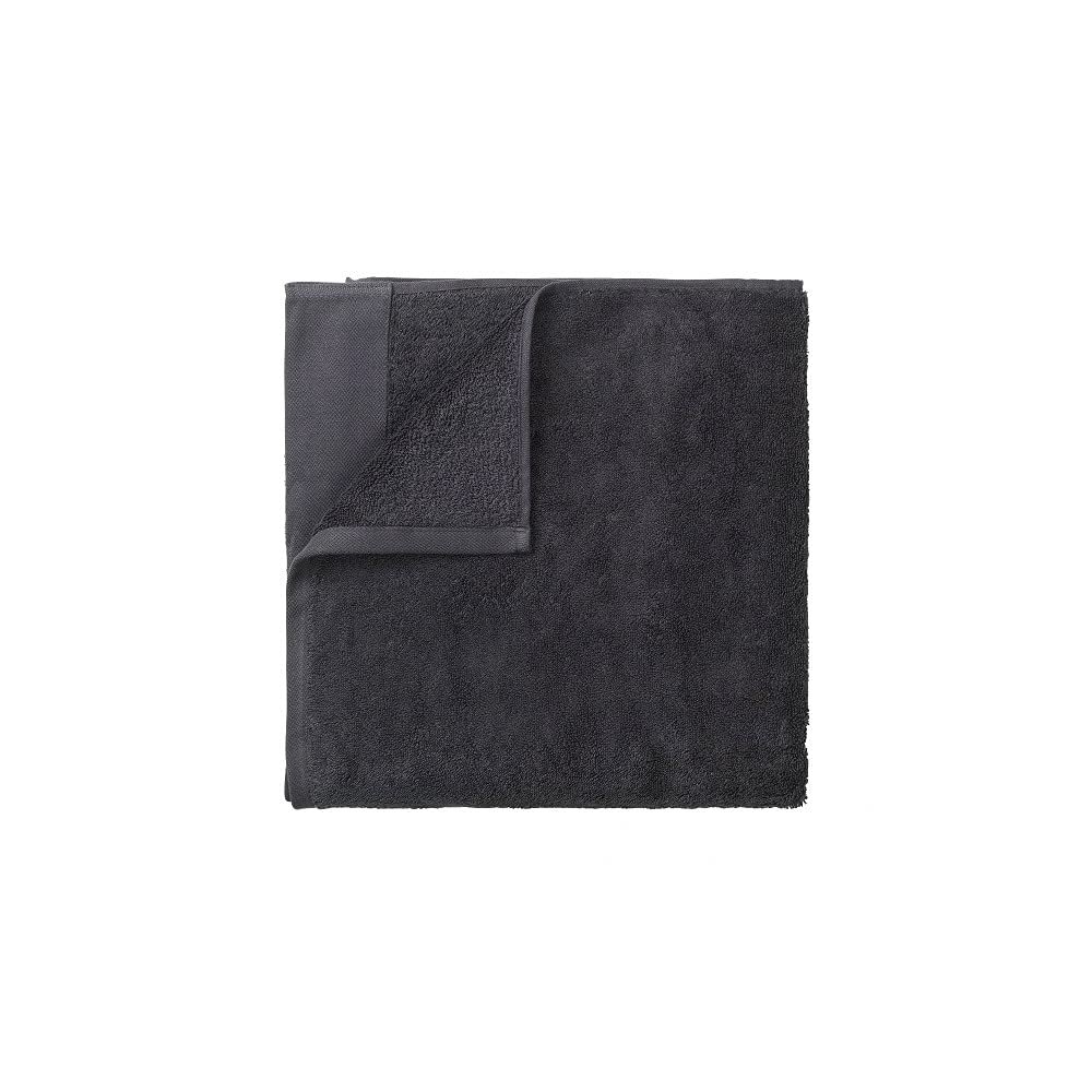 Blomus Riva Organic Terry Cloth Sauna Towel Bath Sheet - Magnet (Charcoal) - 100x200cm / 39x79in