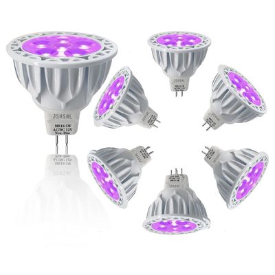 JSVSAL MR16 GU5.3 LED Bulb,Purple, 5W 12V,Not Dimmable,6-Pack
