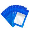 Boao 100 Pieces Resealable Foil Food Storage Bags with Clear Window Coffee Beans Candy Packaging Pouch for Food Small Business Supplies for Jewelry Self Sealed Storage Bags(4 x 6 Inch,Blue) view 1