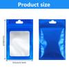 Boao 100 Pieces Resealable Foil Food Storage Bags with Clear Window Coffee Beans Candy Packaging Pouch for Food Small Business Supplies for Jewelry Self Sealed Storage Bags(4 x 6 Inch,Blue) view 2