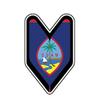 MAGNET Guam Driver Badge Wakaba Leaf Soshinoya Guamanian Gu Magnetic Vinyl Car Fridge Sticks to any Metal Surface 5" view 1