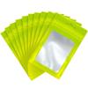 Boao 100 Pieces Resealable Foil Food Storage Bags with Clear Window Coffee Beans Candy Packaging Pouch for Food Small Business Supplies for Jewelry Self Sealed Storage Bags(4 x 6 Inch,Green) view 1