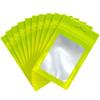 Boao 100 Pieces Resealable Foil Food Storage Bags with Clear Window Coffee Beans Candy Packaging Pouch for Food Small Business Supplies for Jewelry Self Sealed Storage Bags(4 x 6 Inch,Green) view 2