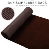 AYOHA Runner Rug 4' x 73' Indoor/Outdoor Carpet Runners, Hallway Kitchen Entryway Bedroom Area Rugs with Natural Non-Slip Rubber Backing, Garage mat, Chocolate Brown (Available for Custom Sizes) view 2