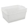Yarebest 3-pack Plastic Organizer Bins, Large Storage Basket Bins view 1