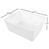Yarebest 3-pack Plastic Organizer Bins, Large Storage Basket Bins view 3