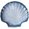 10 inch shell dish plate irregular flat plate shallow plate household ceramic plate-10 inch blue rhyme view 1