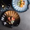 10 inch shell dish plate irregular flat plate shallow plate household ceramic plate-10 inch blue rhyme view 2