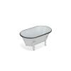 Lavande Metal Fleur-de-Lis Tub Decor - Small - White view 1