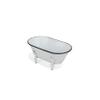 Lavande Metal Fleur-de-Lis Tub Decor - Small - White view 2