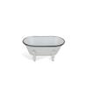 Lavande Metal Fleur-de-Lis Tub Decor - Small - White view 3