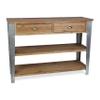 Cheungs Wooden Console Galvanized Legs Accent Table, Gray view 1