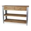 Cheungs Wooden Console Galvanized Legs Accent Table, Gray view 4