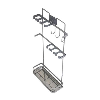 BBGS Floor-Standing Umbrella Stand, with 3 Holes and Hooks, Stainless Steel Creative Umbrella Storage Rack, Side Thickness 11.5 Cm