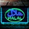 ADVPRO Halal Food Arabic Restaurant Dual Color LED Neon Sign Green & Blue 16 x 12 Inches st6s43-i3746-gb view 2
