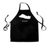 Dressdown El Salvador Silhouette - Unisex Adult Kitchen/BBQ Apron - Black - One Size view 3