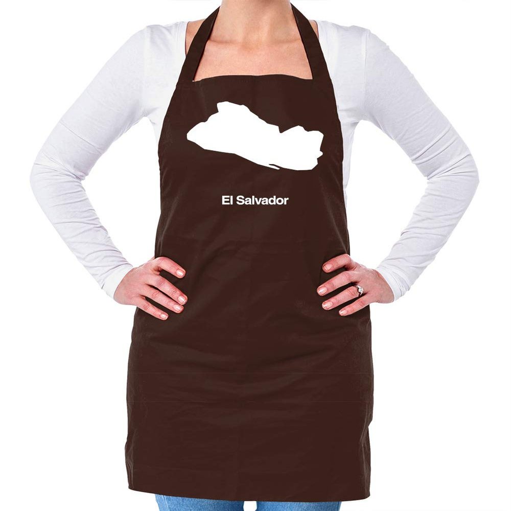 Dressdown El Salvador Silhouette - Unisex Adult Kitchen/BBQ Apron - Brown - One Size