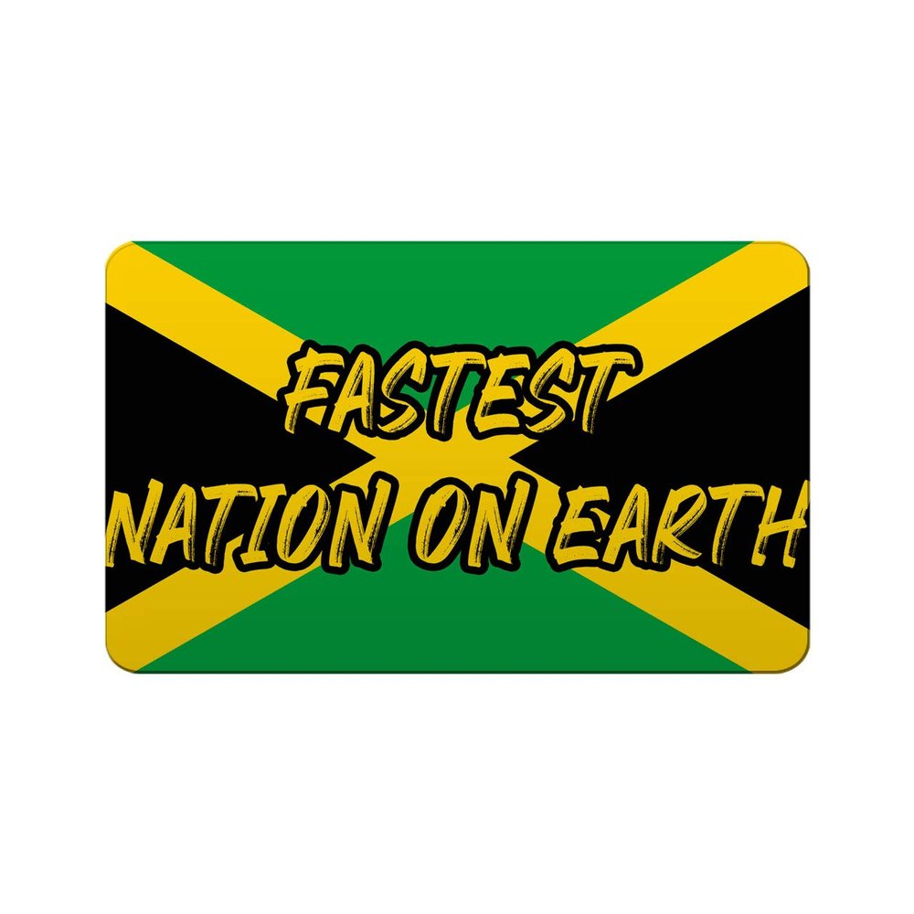 Makoroni - FASTEST NATION ON EARTH Jamaican Jamaica Flag Des#1 Refrigerator Wall Magnet 2x3 inc