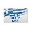 Makoroni - WORLD'S GREATEST YAYA Greek Flag Des#1 Refrigerator Wall Magnet 2x3 inc view 1