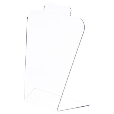 Plymor Clear Acrylic Basic Tall Necklace Display Stand, 8.5" W x 4" D x 11.5" H (2 Pack)