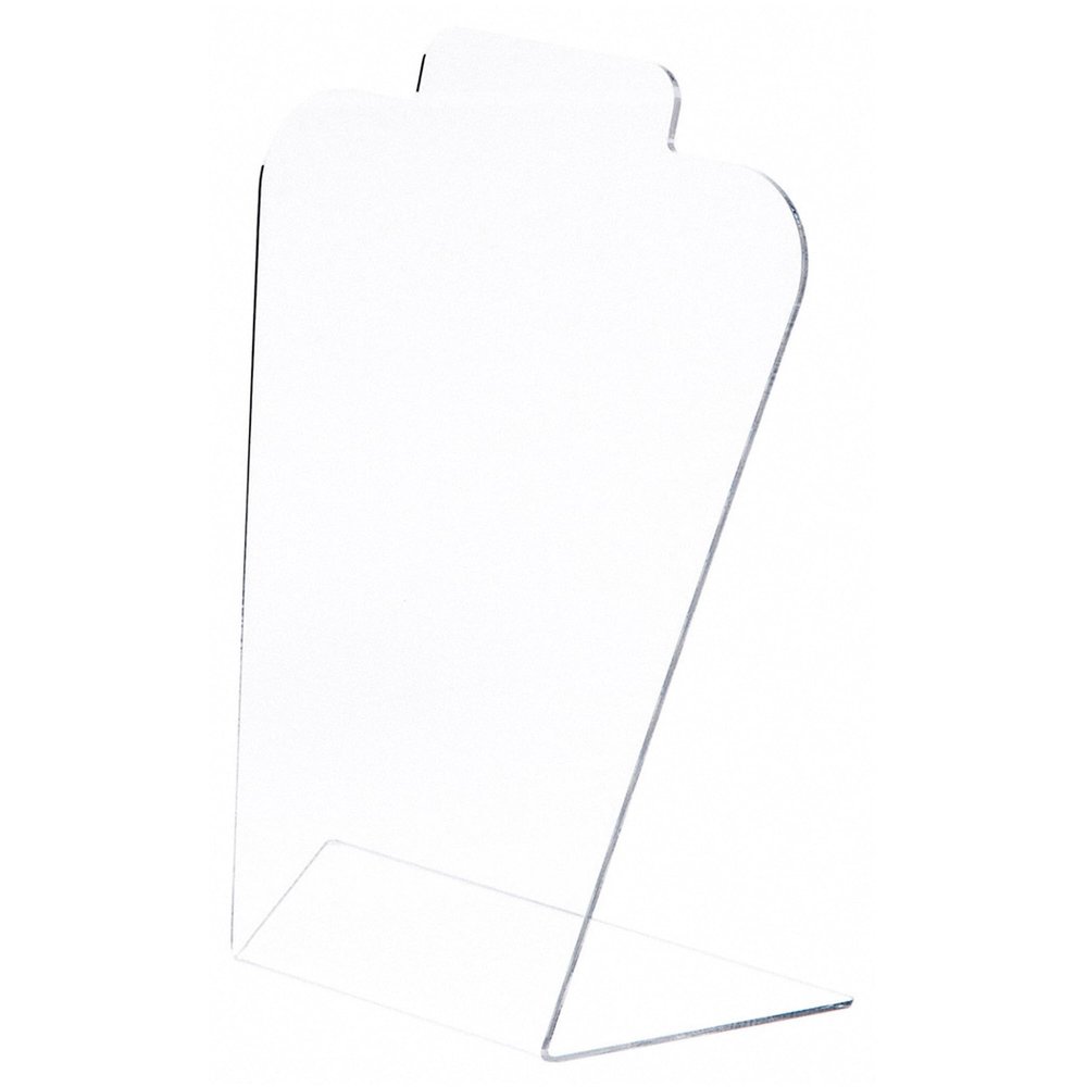 Plymor Clear Acrylic Basic Tall Necklace Display Stand, 8.5" W x 4" D x 11.5" H (2 Pack)