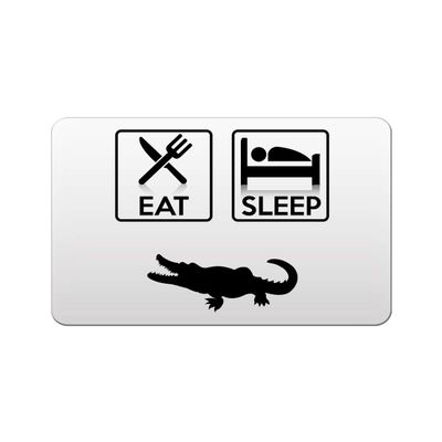 Makoroni - EAT SLEEP CROCODILES Animal Refrigerator Wall Magnet 2x3 inc