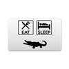 Makoroni - EAT SLEEP CROCODILES Animal Refrigerator Wall Magnet 2x3 inc view 1