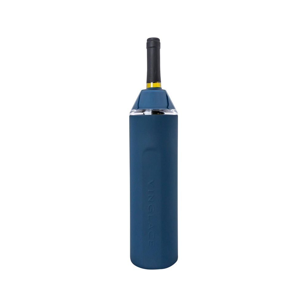 Vinglac Wine Bottle Chiller- Portable Champagne Insulator- Stainless Steel Wine Cooler Sleeve - Keeps Wine Cold (Navy)