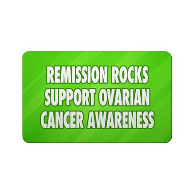 Makoroni - REMISSION ROCKS SUPPORT OVARIAN CANCER AWARENESS Cancer Awareness Refrigerator Wall Magnet 2x3 inc