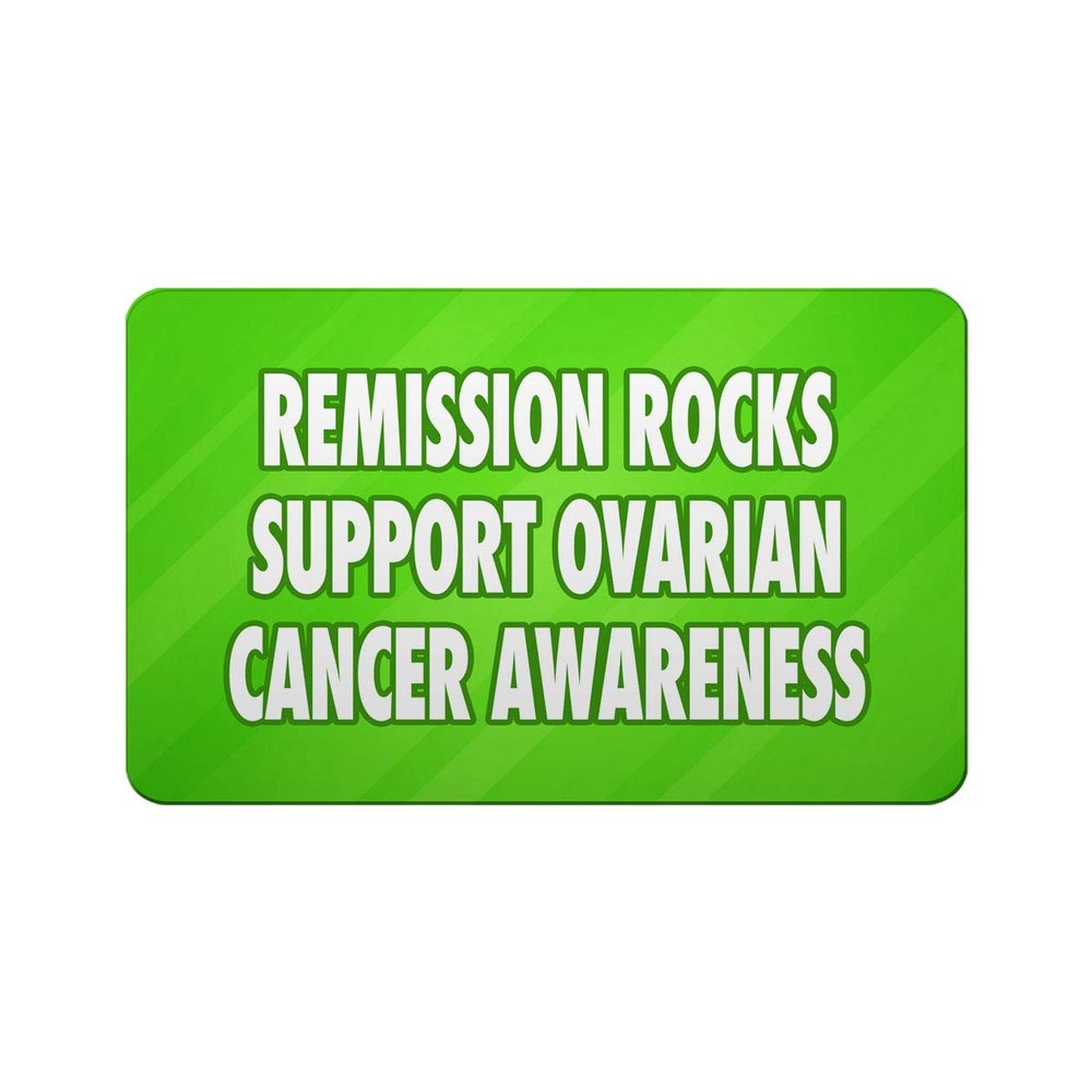 Makoroni - REMISSION ROCKS SUPPORT OVARIAN CANCER AWARENESS Cancer Awareness Refrigerator Wall Magnet 2x3 inc