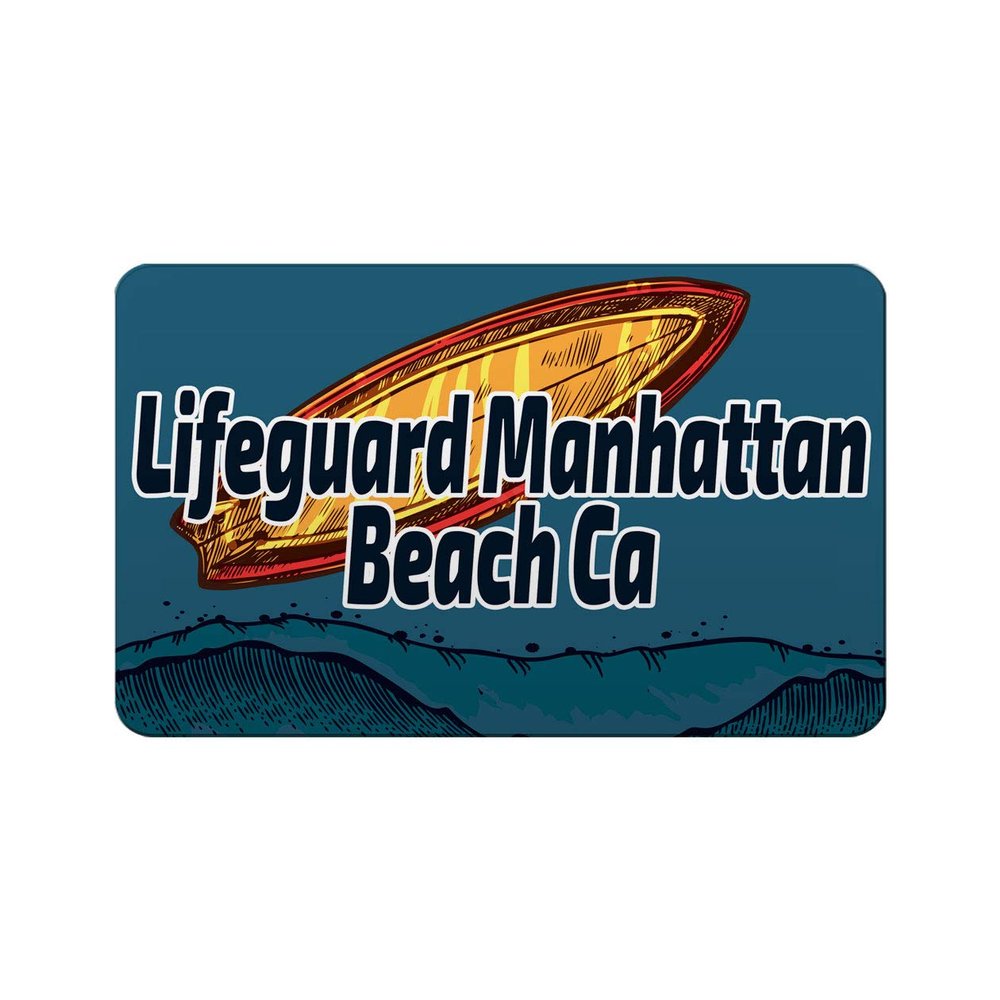 Makoroni - Lifeguard Manhattan Beach Ca Surfing Beach Des#2 Refrigerator Wall Magnet 2x3 inc