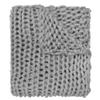 1 Piece Casual Acrylic Chunky Knit Blanket Classic Solid Color Braid Like Visual Textured Light Grey Throw Blanket Expertly Crafted Yarn Durable Warm Decorative All Season Cozy Comfy 50x40 Blanket view 2
